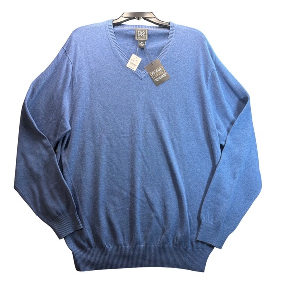 Jos. A. Bank Other - Jos. A. Bank Traveler V-Neck Sweater Mens XXL Blue Pima Cotton NWT 2X Old‎ Money